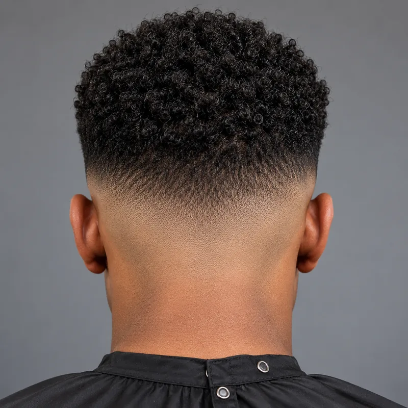 Finished skin fade seen from behind